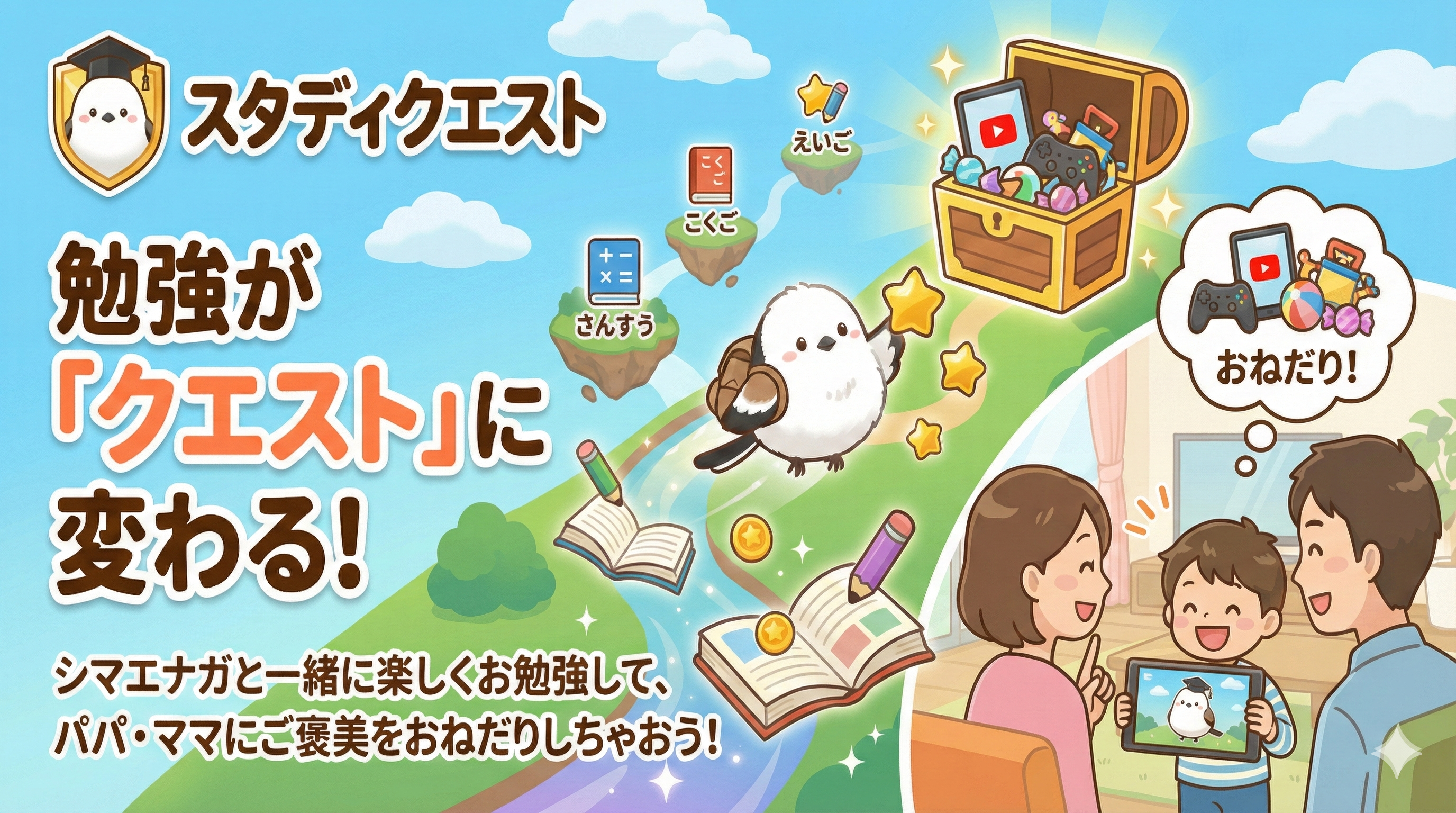 学習習慣化アプリ「スタディクエスト」📚 banner